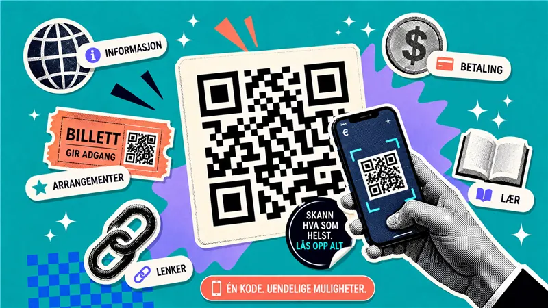 QR-koder gir et hav av muligheter innen design, kommunikasjon og markedsføring