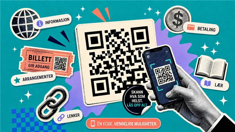QR-koder gir et hav av muligheter innen design, kommunikasjon og markedsføring