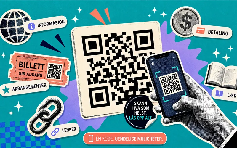 QR-koder gir et hav av muligheter innen design, kommunikasjon og markedsføring