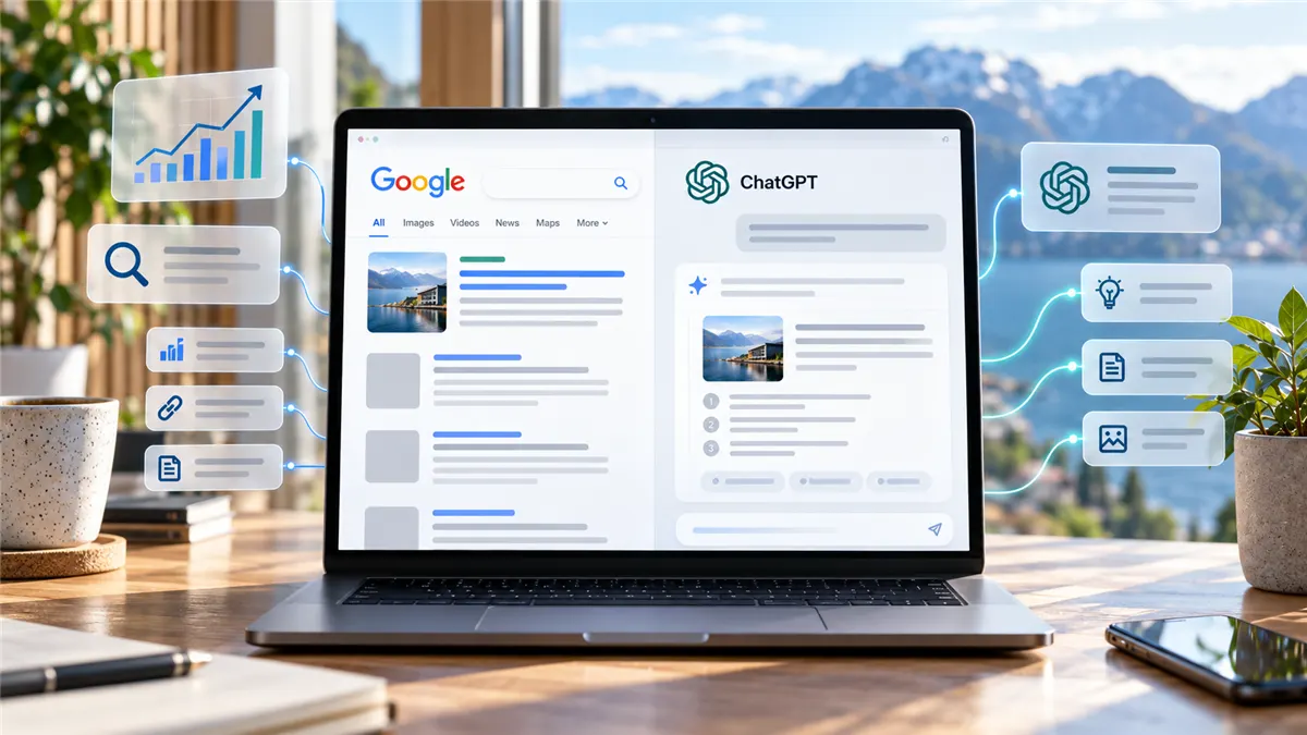 Slik gjør du nettsiden synlig i Google og ChatGPT Stadig flere søker ikke bare i Google, men spør også ChatGPT om råd og anbefalinger. Her er grepene som gjør nettsiden din enklere å finne, forstå og stole på – både for mennesker, søkemotorer og AI-verktøy.