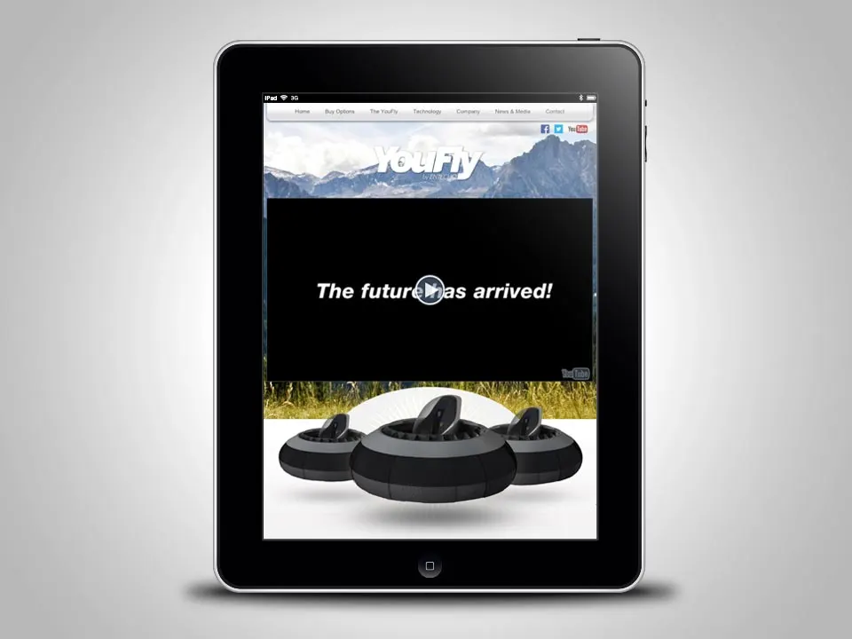 Logo, identitet og web YouFly Entecho